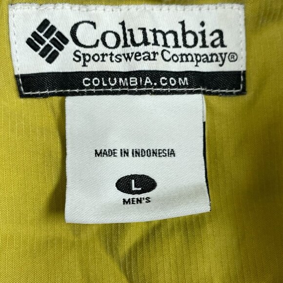 Columbia Mens Yellow Short Sleeve Button-Up Shirt L Modal Blend 6354 - Picture 3 of 7